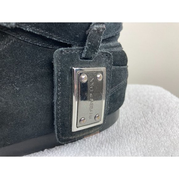 Dolce & Gabbana Black Suede Leather Hightop Sneakers 8 - Picture 2 of 8